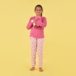 Pigiama bambina ragazza Kappa caldo cotone fuxia 21366