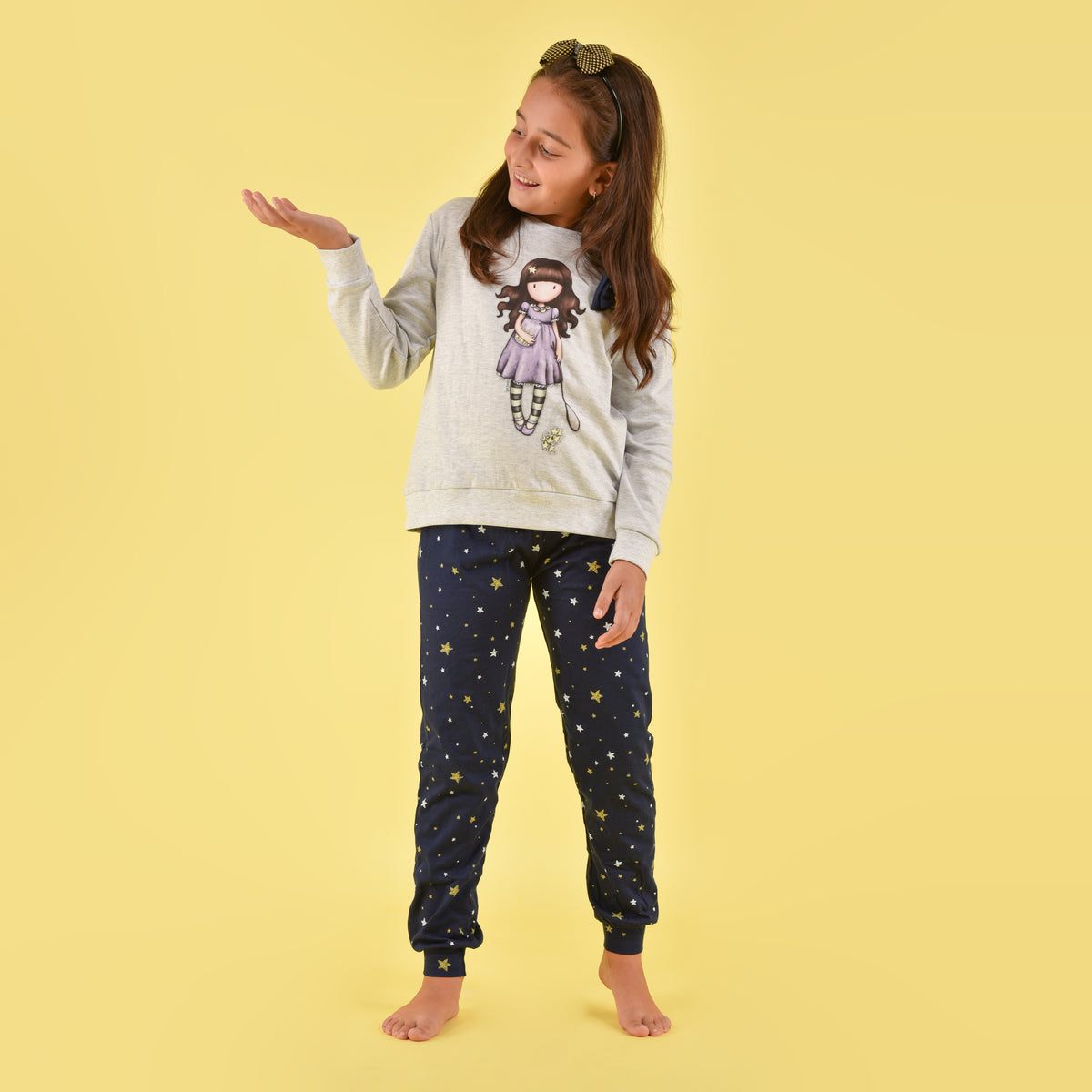 Pigiama bambina invernale Santoro Gorjuss 56624 caldo cotone