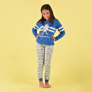 Pigiama bimba Disney 54386 caldo cotone azzurro Brontolo