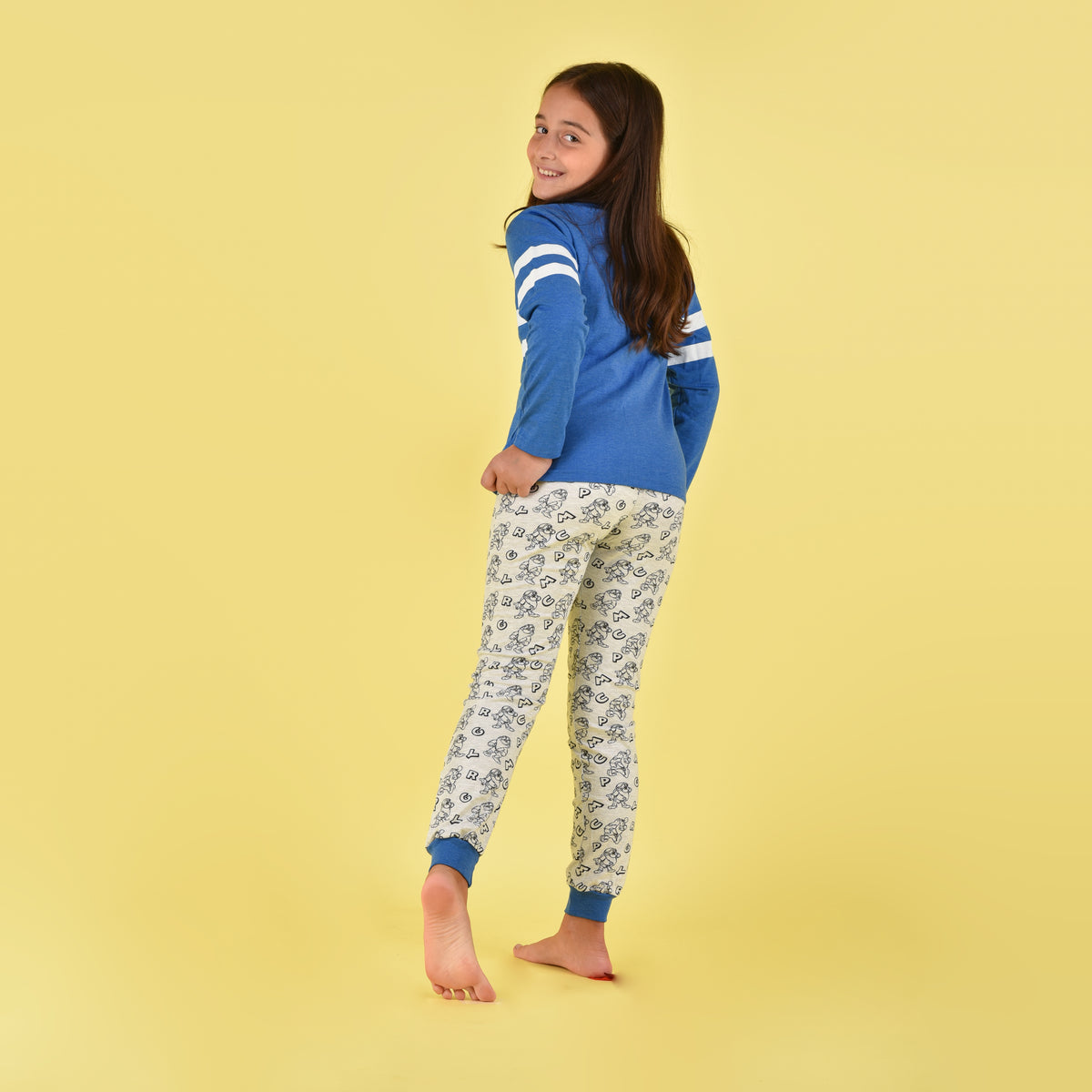 Pigiama bimba Disney 54386 caldo cotone azzurro Brontolo