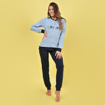 Pigiama donna Ambro caldo cotone D6002.22 pervinca