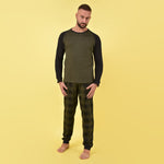 Pigiama uomo Kappa KMW22105-A caldo cotone verde militare