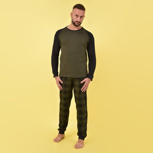Pigiama uomo Kappa KMW22105-A caldo cotone verde militare