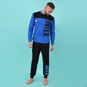 Pigiama uomo Inter B2IN14131 caldo cotone interlock royale