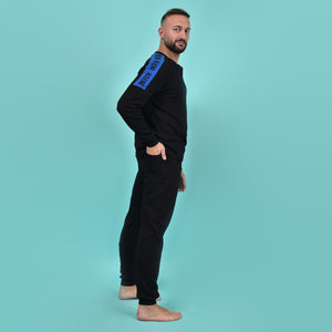 Pigiama uomo Inter B2IN14131 caldo cotone interlock nero
