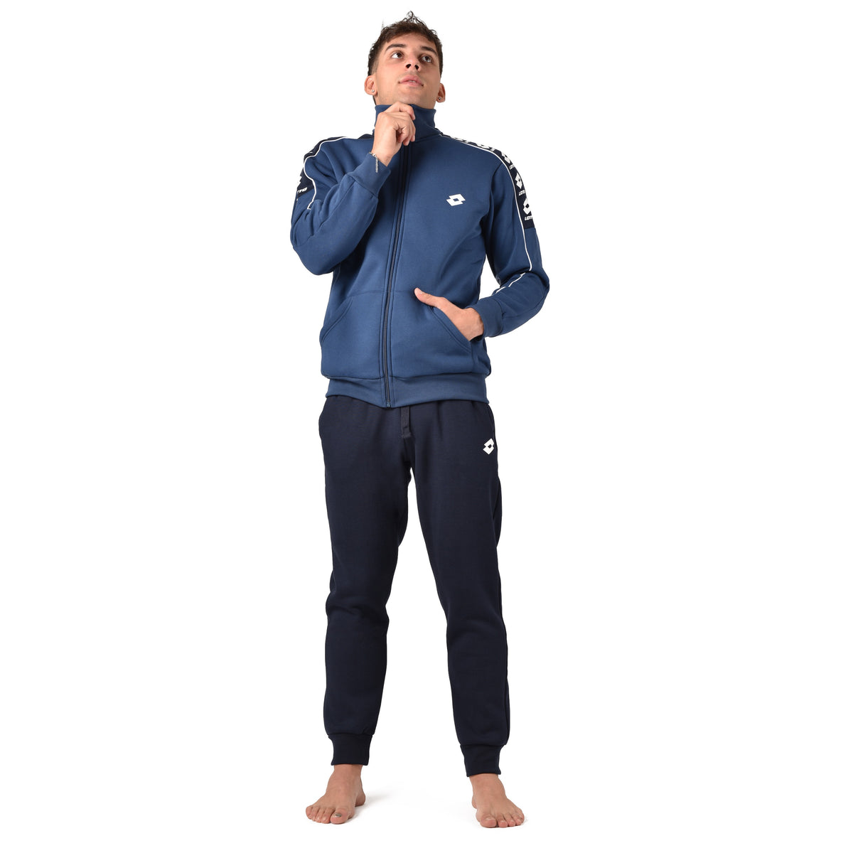 Pigiama uomo Lotto LA4006 aperto invernale felpato jeans