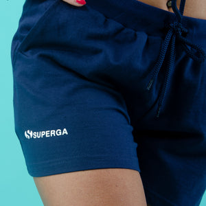 Pantaloncino donna corto cotone Superga SWS 22123 blu