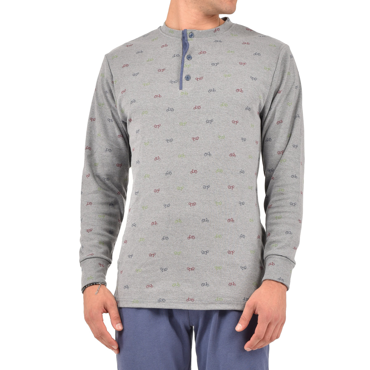 Pigiama uomo caldo cotone a serafino Karel KF5121