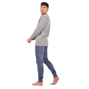 Pigiama uomo caldo cotone a serafino Karel KF5121