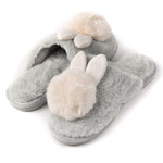 Pantofole coniglietto ecopelliccia calde e tenere 0013 grigio