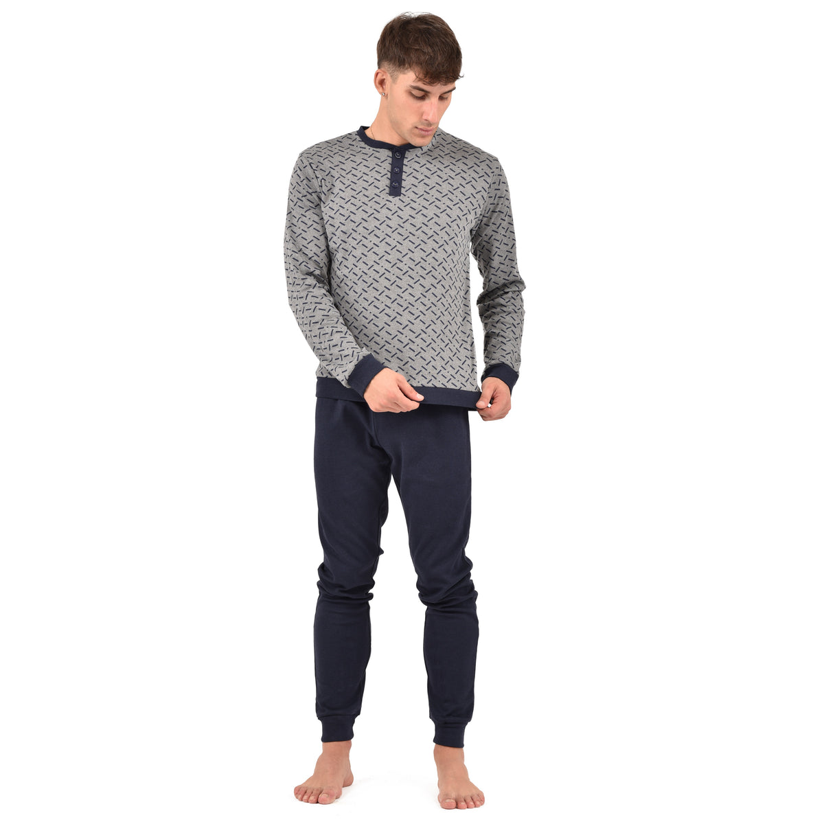 Pigiama uomo in caldo cotone Ambro U8002.23