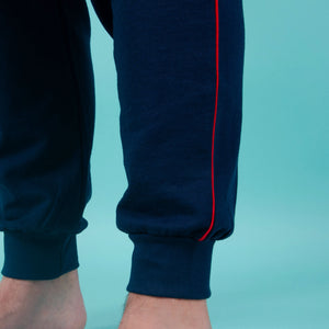 Pigiama uomo Navigare 2141251 aperto felpato navy
