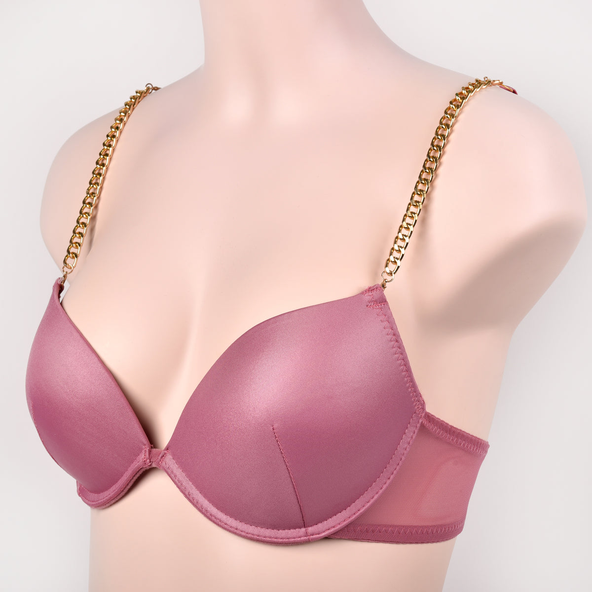 Coordinato rose Push-up + Brasiliana catena Love and Bra 54097