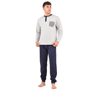 Pigiama uomo con taschino in caldo cotone Irge MI1866