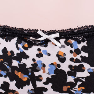 Coordinato Jadea 4237 reggiseno + slip cotone fantasia nero