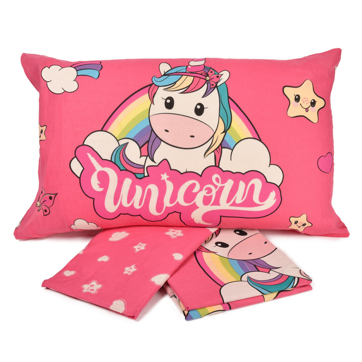 Completo letto unicorni 100% cotone