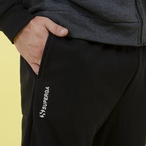 Tuta uomo Superga felpata zip collo alto 22306 nero