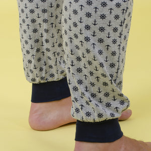 Pigiama uomo Navigare caldo cotone grigio B2141338