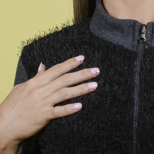 Pigiama tuta donna punto milano Biancaluna 7538 nero grigio