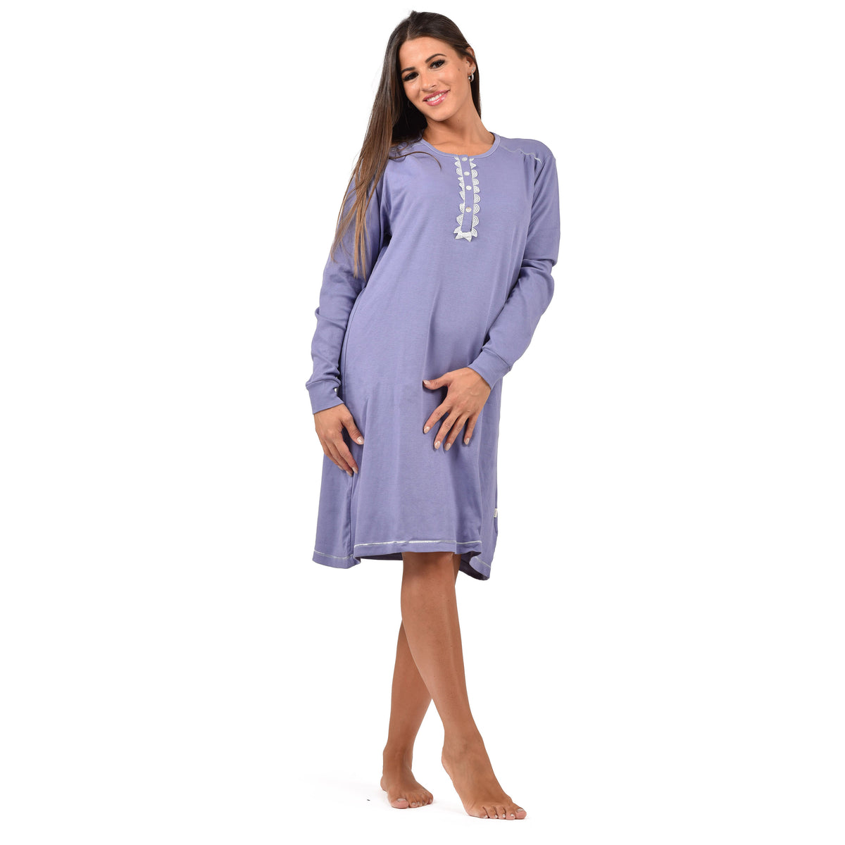 Camicia da notte in caldo cotone invernale Irge IR1903