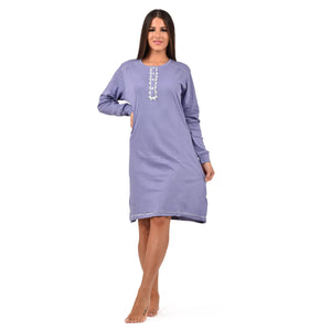 Camicia da notte in caldo cotone invernale Irge IR1903
