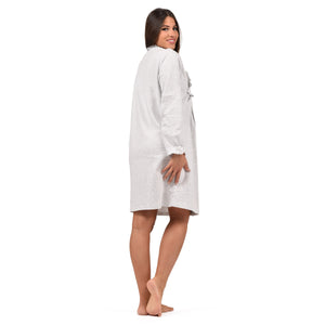 Camicia da notte aperta in caldo cotone Cippi 3162
