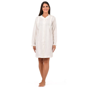 Camicia da notte aperta in caldo cotone Cippi 3162