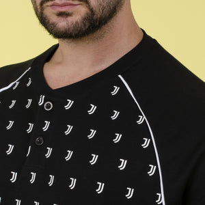 Pigiama tuta uomo Juventus serafino caldo cotone B2JU14115 nero