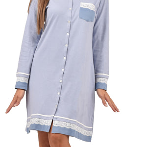 Camicia da notte aperta donna caldo cotone Infiore ELG1662