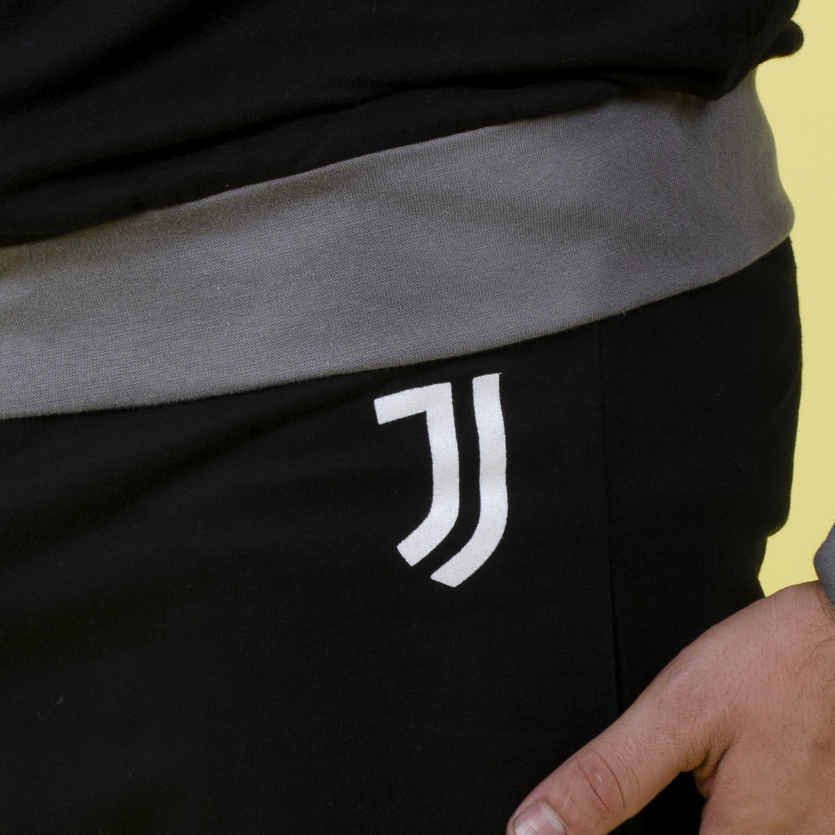 Pigiama tuta uomo Juventus zip cotone felpato B2JU14118 nero