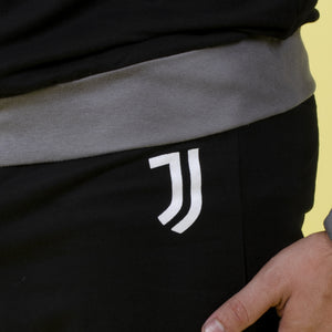 Pigiama tuta uomo Juventus zip cotone felpato B2JU14118 nero