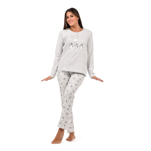 Pigiama donna serafino caldo cotone Infiore ANT1430