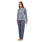 Pigiama donna serafino caldo cotone Infiore FRD1448