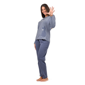 Pigiama donna serafino caldo cotone Infiore FRD1448