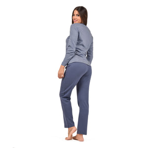 Pigiama donna serafino caldo cotone Infiore FRD1448