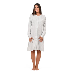 Camicia da notte caldo cotone con bottoni tigrato Irge IR1910