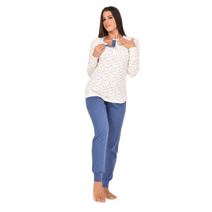 Pigiama donna serafino caldo cotone karelpiù KF5038