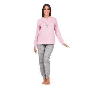 Pigiama donna serafino caldo cotone karelpiù KF5057