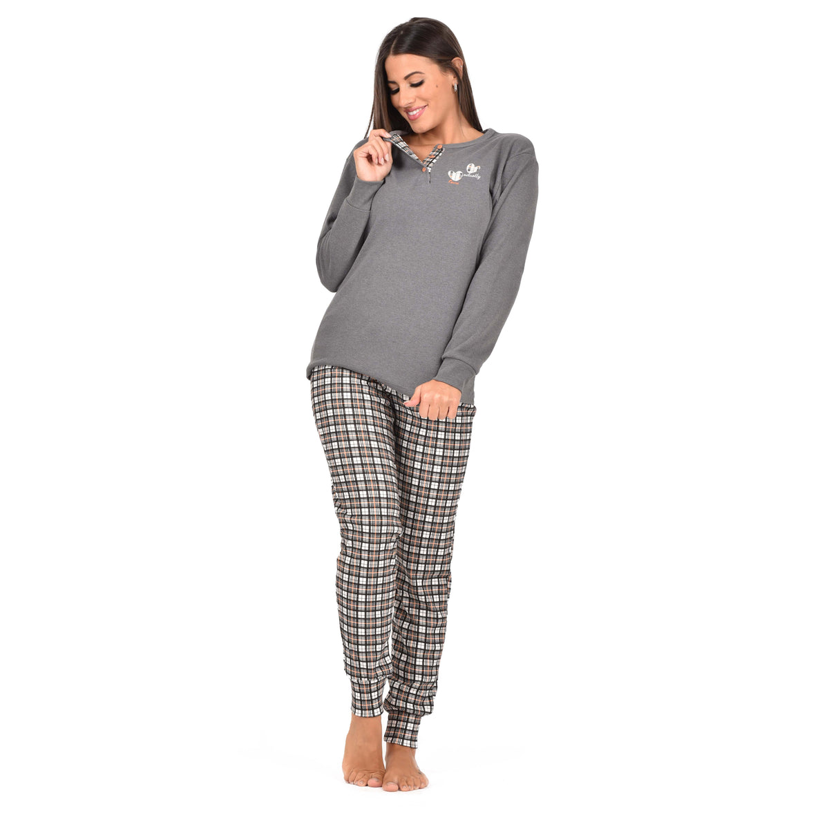 Pigiama donna serafino caldo cotone karelpiù KF5051