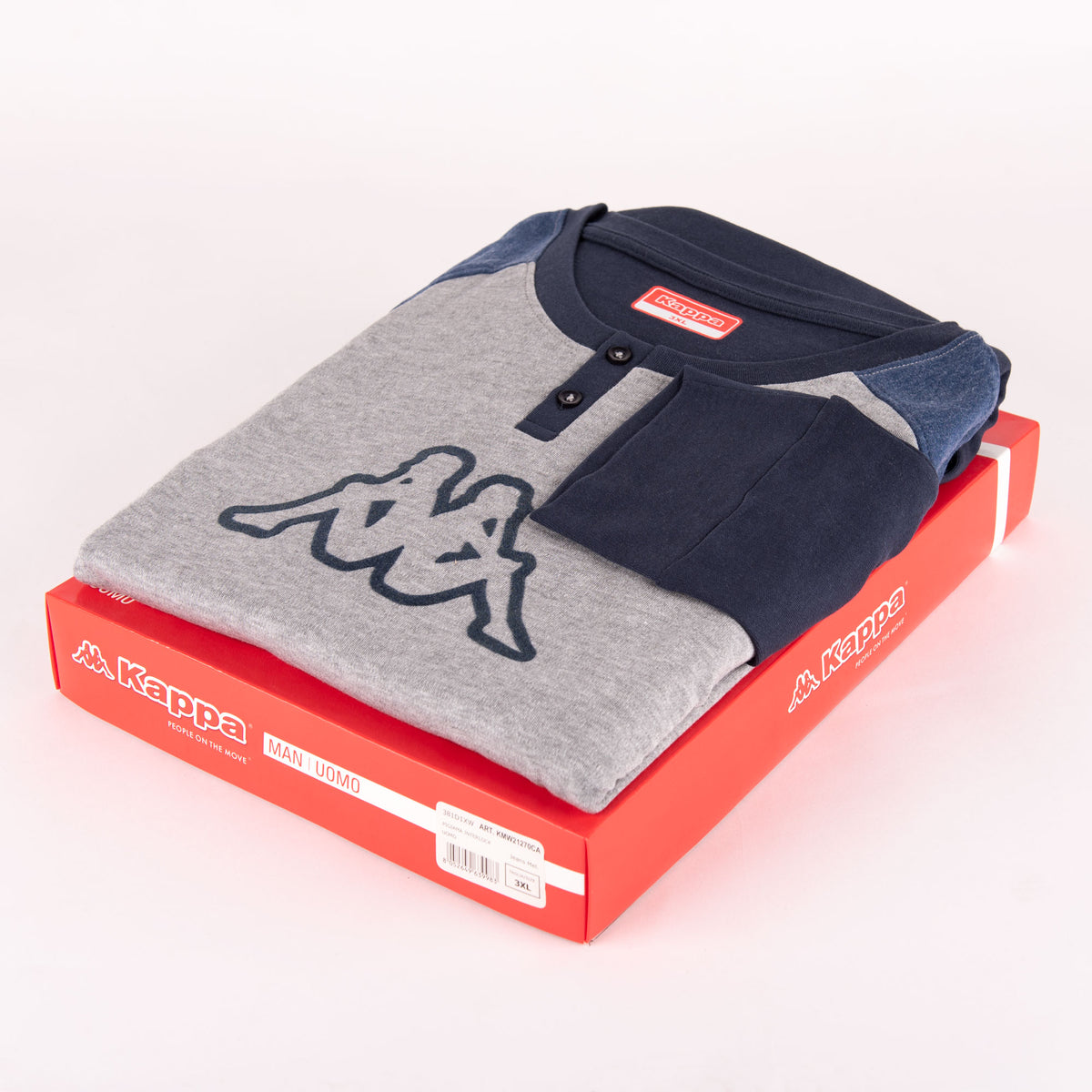Pigiama uomo calibrato Kappa 21270 conformato caldo cotone jeans