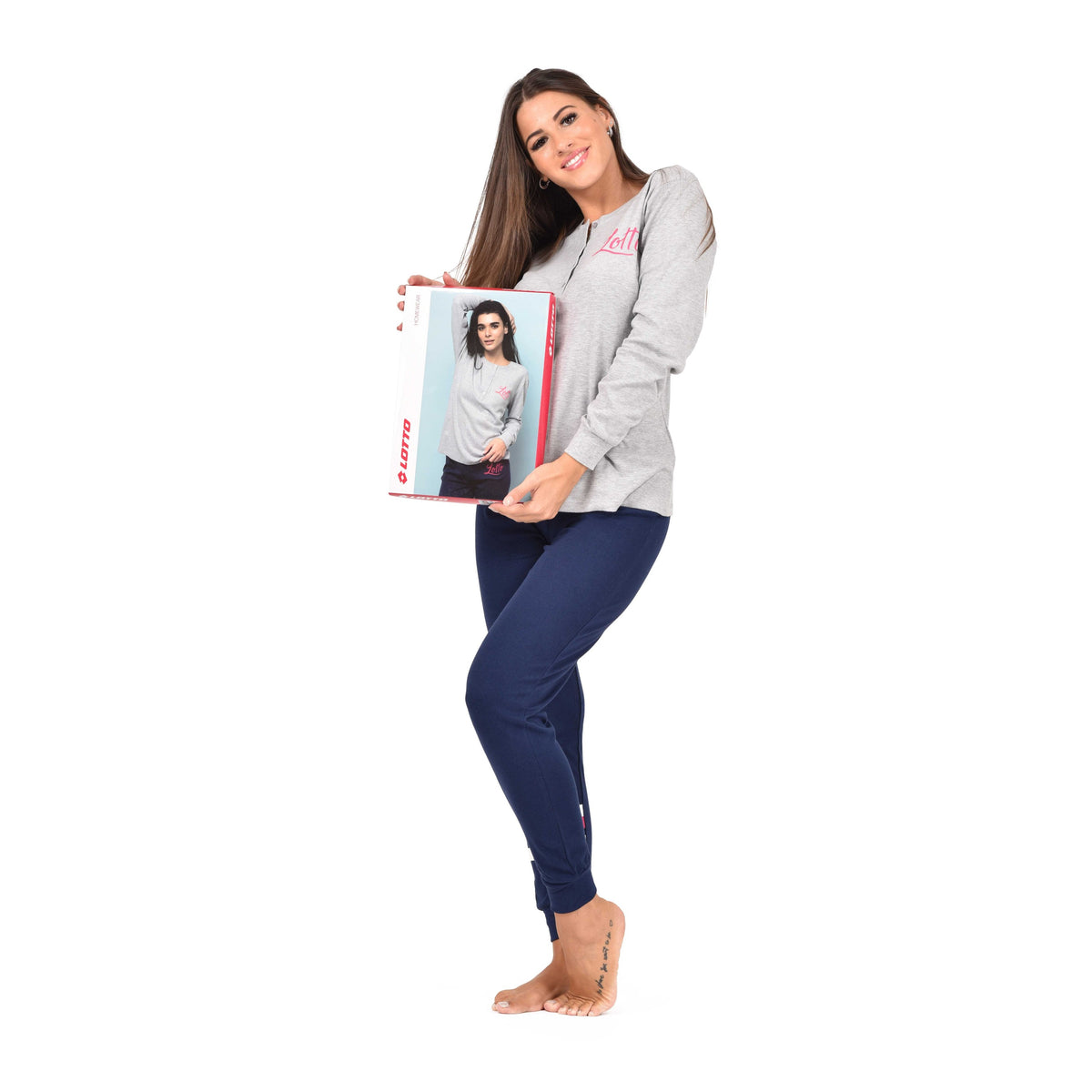 Pigiama donna Lotto LP6082 sportivo caldo cotone