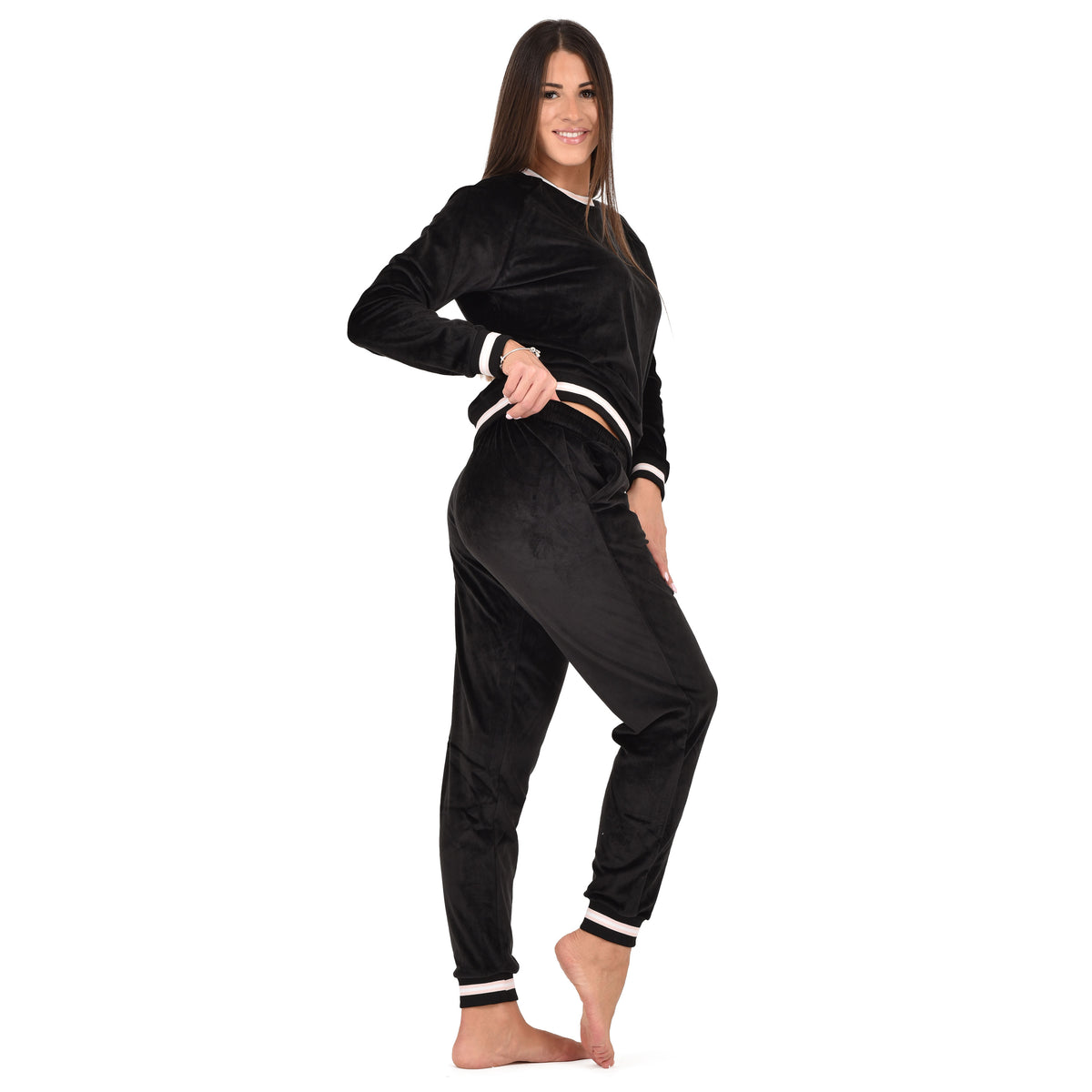 Pigiama donna Cippi 2314-W23 invernale stile tuta ciniglia