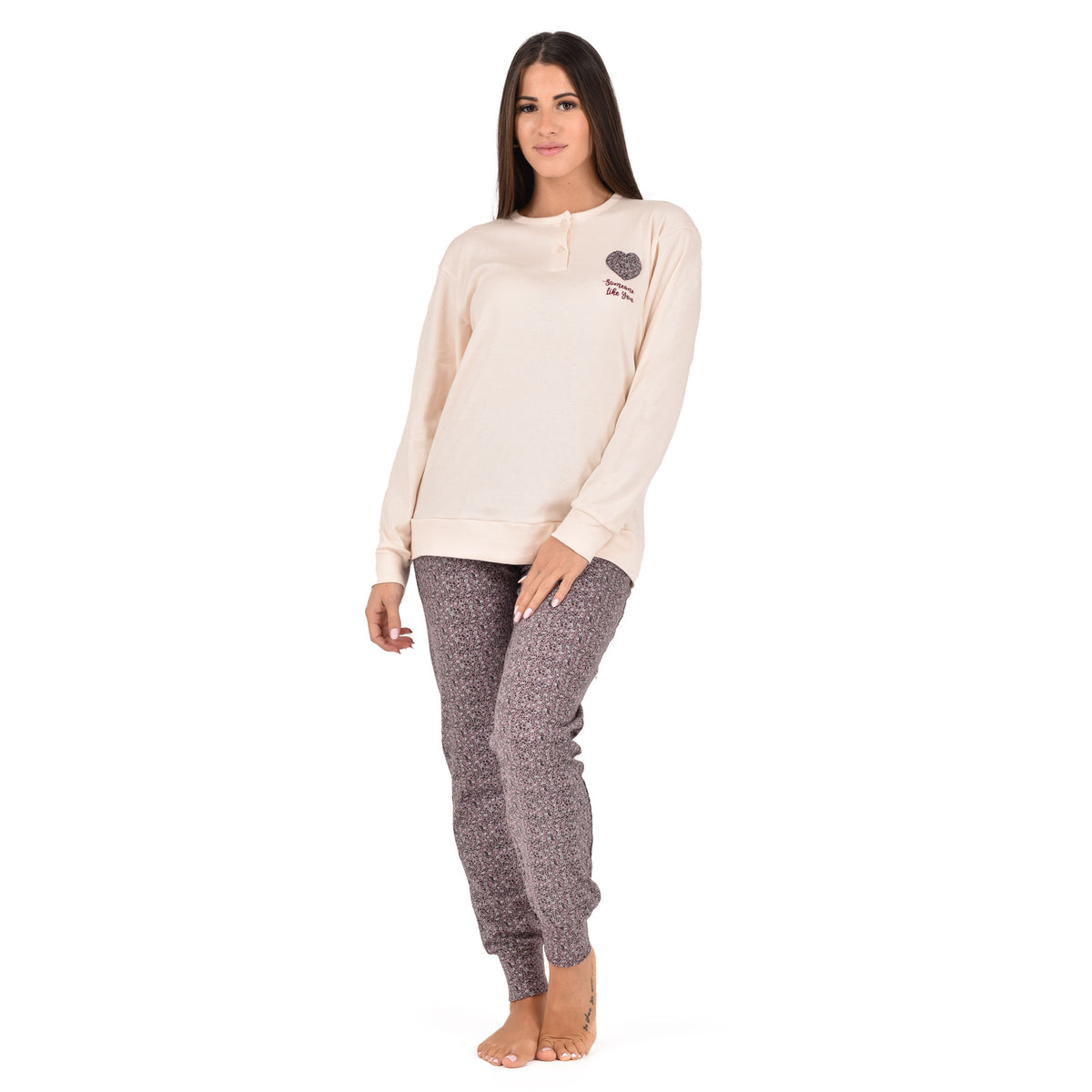 Pigiama donna serafino caldo cotone karelpiù SE5351