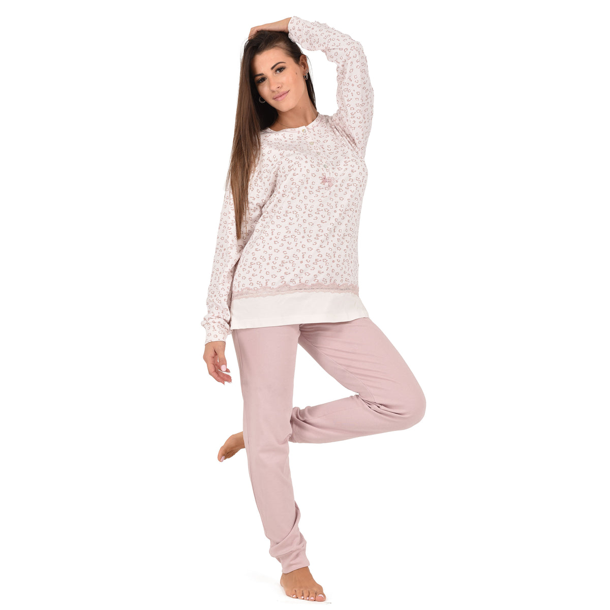 Pigiama donna caldo cotone Irge IR1892
