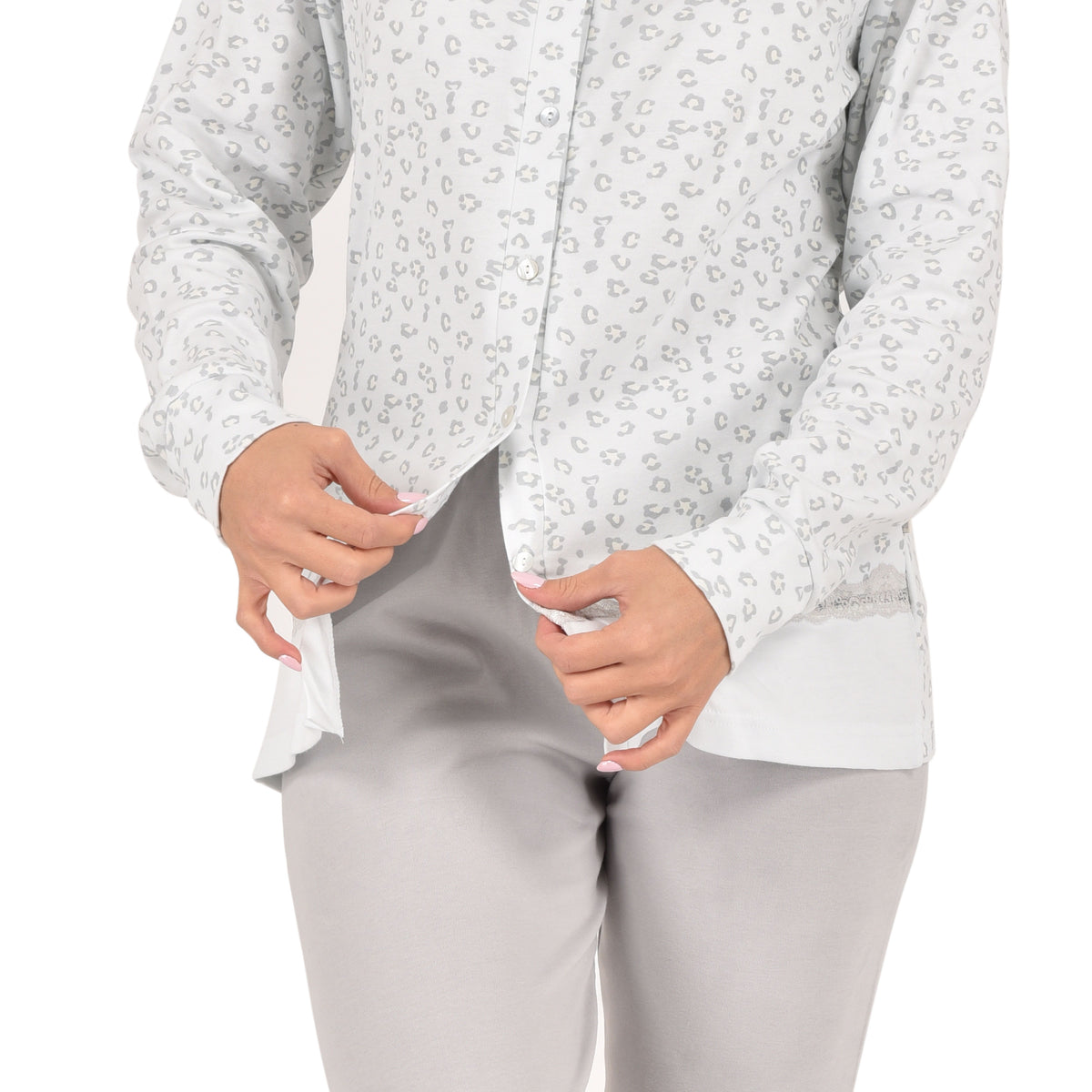 Pigiama donna aperto caldo cotone Irge IR1893