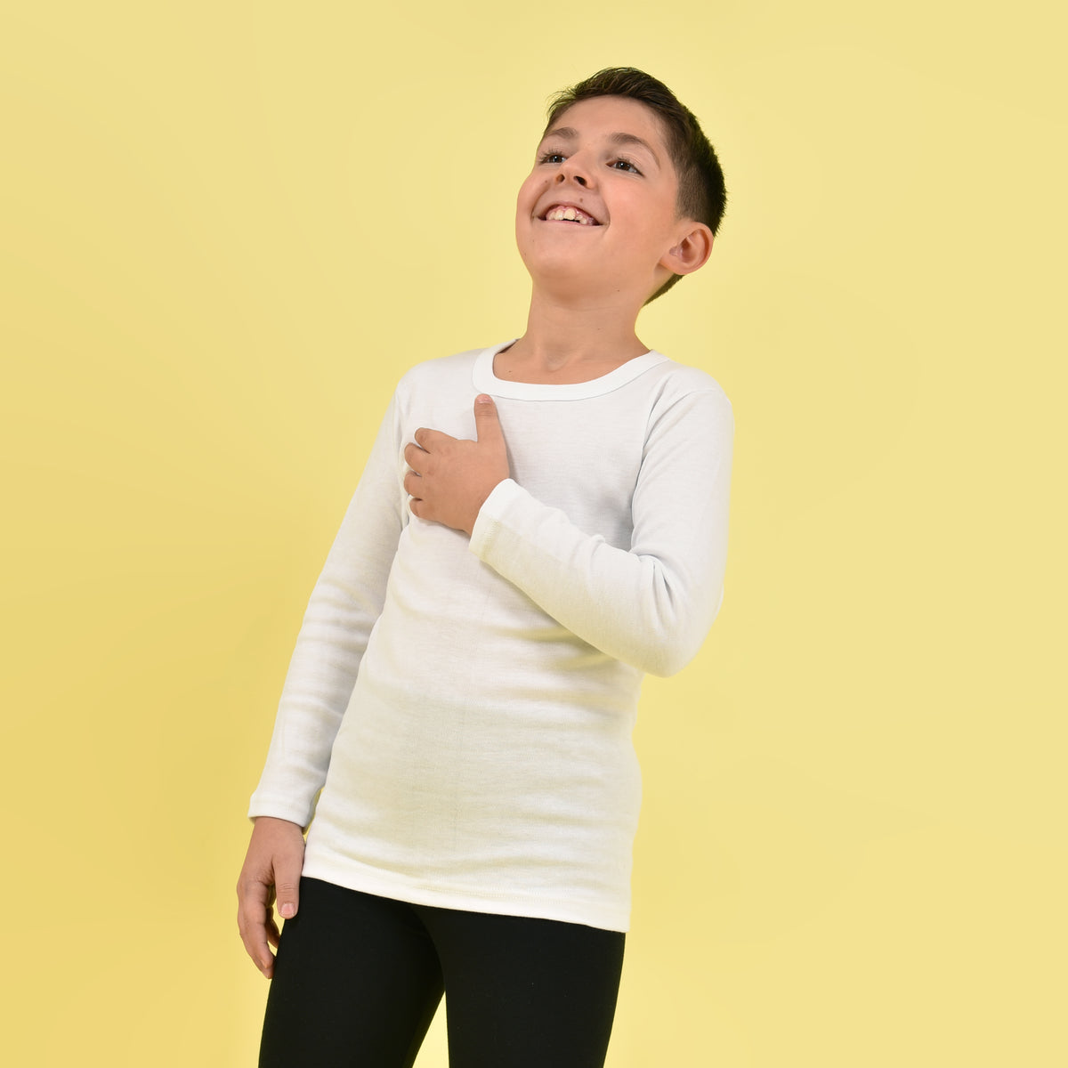 Maglietta intima Brezze bambino caldo cotone manica lunga