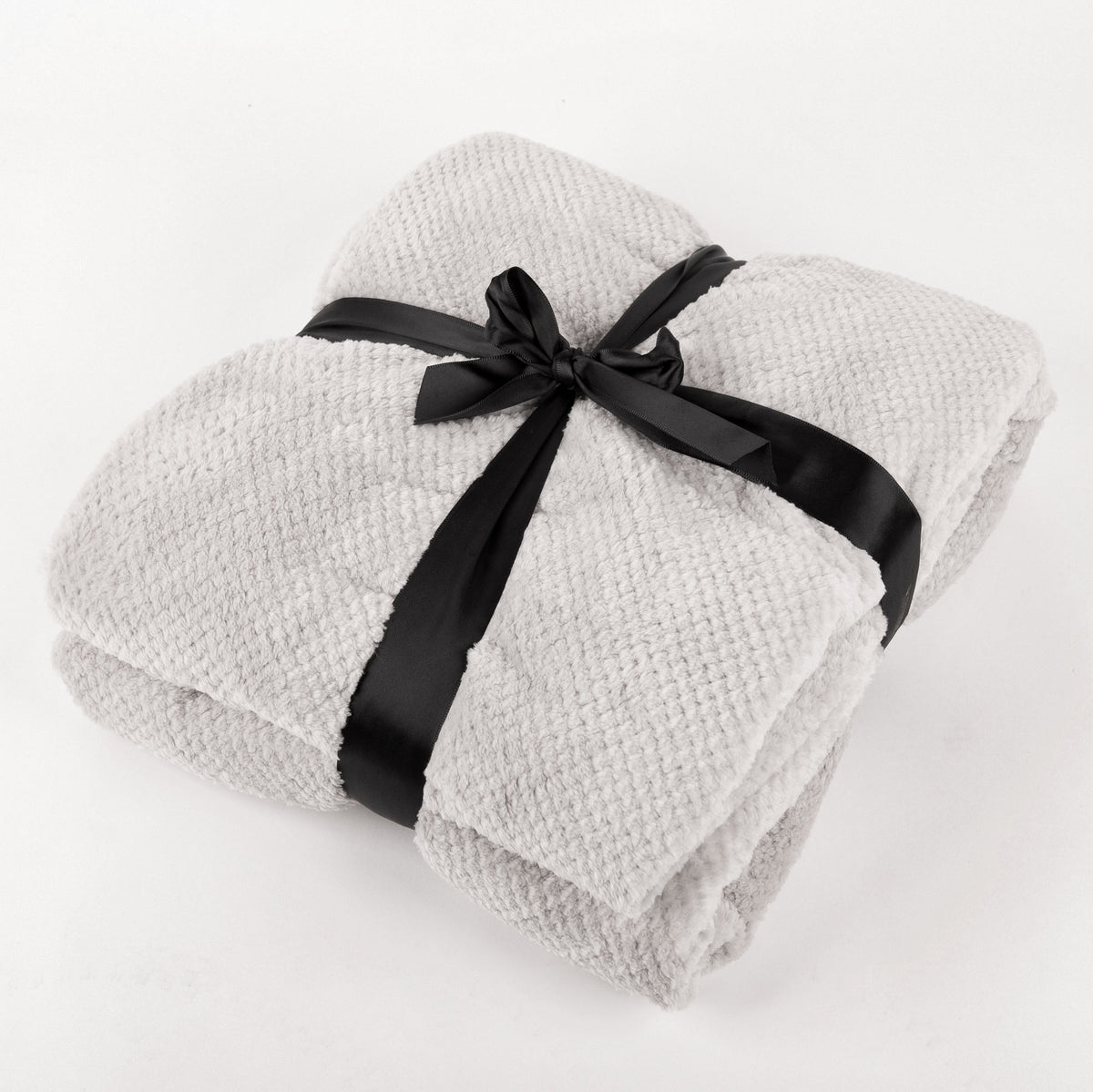 Plaid coperta Gisela 5/0047 grigio pile sherpa caldo sottile 145*200 cm