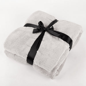 Plaid coperta Gisela 5/0047 grigio pile sherpa caldo sottile 145*200 cm