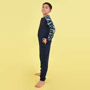 Pigiama bambino invernale Kappa KMW22100-Y caldo cotone blu