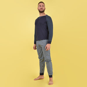 Pigiama uomo Cippi 1607 caldo cotone navy